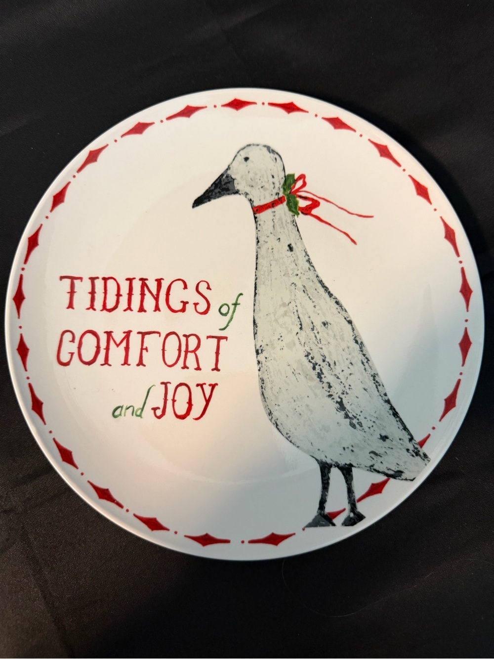 Holiday Tidings Comfort and Joy Decorative or Serving Plate.